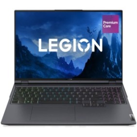 Laptop gaming Lenovo Legion 5 Pro 16ARH7H con processori AMD Ryzen™ 7 6800H fino a 4.70 Ghz, 16", WQXGA, IPS, 165 Hz, 32 GB, SSD da 1 TB, NVIDIA GeForce RTX 3070 Ti 8 GB GDDR6, senza sistema operativo, Storm Grey, 3 anni di assistenza Premium in loco