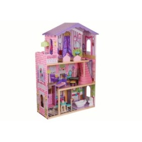 Casa delle bambole Stella, LEANToys, Legno, 126 cm, Multicolor