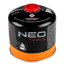 Cartuccia di gas butano con attacco a vite, Neo Tools, 500 g