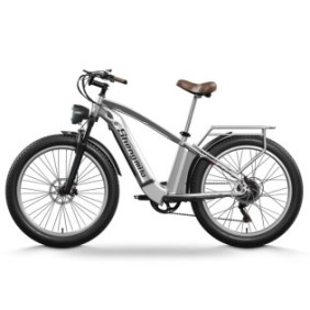 Bicicletta elettrica Shengmilo MX04, Shimano 7 velocità, batteria rimovibile 48V15AH, motori BAFANG, argento