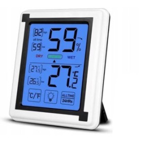 Termometro interno ed esterno, display LCD, bianco
