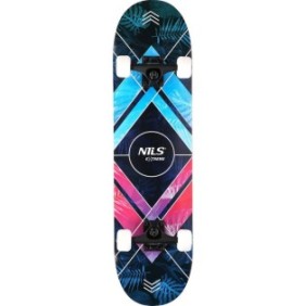 Skateboard, Nils Extreme, Compensato/Poliuretano/Alluminio, 78x20 cm, Multicolor
