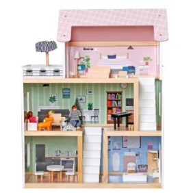 Casa delle bambole, Enero Toys, Legno, 62x27x77 cm, Multicolor