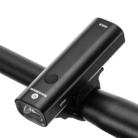 Luce per bicicletta Rockbros YQ-QD400LM, LED, 2000 mAh, ricarica USB, funzione torcia, IPX3, Nero