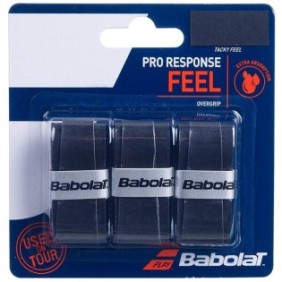 Set di 3 fasce per impugnature Babolat Pro Response Black