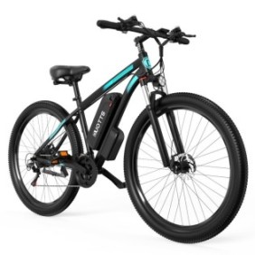 Bicicletta elettrica DUOTTS C29, Due batterie, 750 W, 48V, 15 Ah, autonomia 50 km, 50 km/h, 29'', Nero/Blu