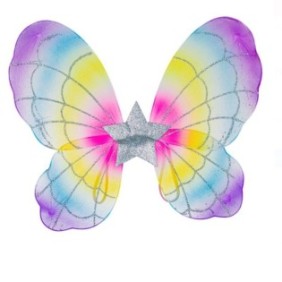Ali di farfalla, arcobaleno, 42 cm