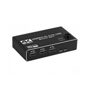 Switch KVM HDMI 2.0 USB, PAWONIK, 4K/60Hz, 3xUSB, nero