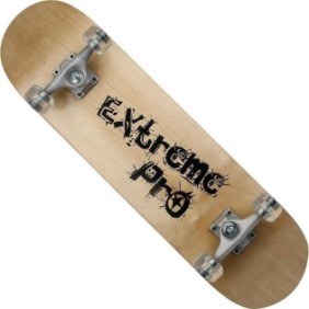 Skateboard Pro-Extreme, Meccanica, Bambù, Beige, 79 x 20 cm