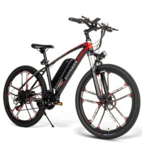 Bici elettrica, Samebike MY-SM26, Ruote 26'', Motori 350 W, Capacità batteria 8 Ah, 48 V, Velocità massima 30 KM/H, SHIMANO 21 velocità, Nero
