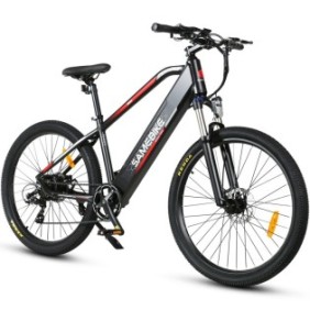 Bici elettrica, Samebike MY275-FT, Ruote 27,5", Motori 500 W, Capacità batteria 10,4 Ah, 48 V, Velocità maxima 32 km/h, Aluminio aeronautico, Nero