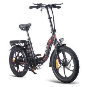 Bicicletta elettrica, Fafrees F20, Motori 250 W, Capacità batteria 16 Ah, 36 V, Velocità massima 25 km/h, SHIMANO 7 velocità, Nero
