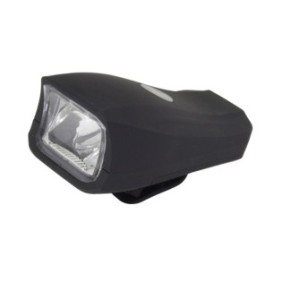 Autentica lampada frontale per bicicletta a LED, 3 modalità di illuminazione, 180 lm, 3 batterie AAA, nera