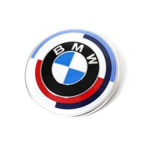 Emblema logo compatibile BMW per cofano/bagagliaio 82MM, edizione 50° anniversario, Anniversary Motorsport