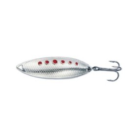 Oscilanta Konger Flying Spoon 5,7 cm, 17 gr, Nichel con rosso, per trota, pesce persico, merlano, luccio