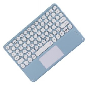 Tastiera wireless con trackpad, Bluetooth, 10 pollici, blu