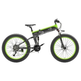Bicicletta elettrica X1000, BEZIOR, 1000W, 40Km/h, Nero/Verde