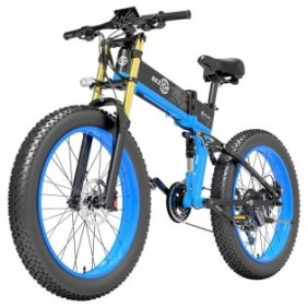 Bicicletta elettrica X-PLUS, BEZIOR, 1500W, 40Km/h, Nero/Blu