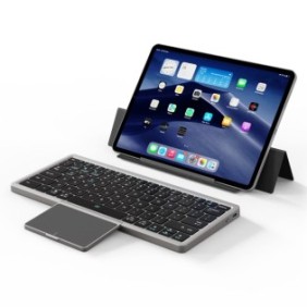 Cover tastiera Apple iPad, compatibile iPad 10.2" 7a generazione 2019 / 8a generazione 2020 / 9a generazione 2021, Wireless, Bluetooth, Nero