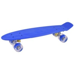 Skateboard per bambini, Jokomisiada, Plastica, 50 kg, Ruote LED, 56 cm, Blu