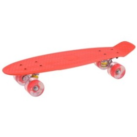 Skateboard per bambini, Jokomisiada, Plastica, LED, 50 kg, 56 cm, Arancione
