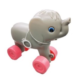 Giocattolo da tirare, Elefante con ruote, 26 cm, VisionXXI