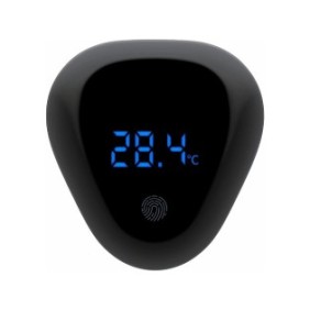 Termometro per acquari Laufren™, wireless, touch screen, compatto, wireless, nero