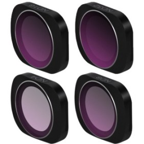 Set di 4 filtri per Dji Osmo Pocket/2, SunnyLife, Vetro/Aluminio, Nero/Viola