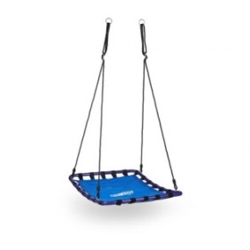 Culla per bambini Relaxdays, quadrata, 153 x 74 x 98 cm, carico massimo 113 kg, blu