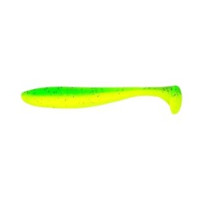 Set di 5 shad Palmer 9 cm 4,2 g modello 10 glitter multicolori verdi e gialli per la pesca in acqua salata, avat, luccio, pesce persico, pulito