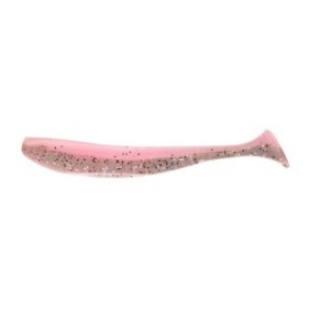 Set di 5 shad Palmer 7 cm 2,1 g modello 1 multicolore rosa e glitter trasparente per la pesca in acqua salata, avat, luccio, persico, pulito