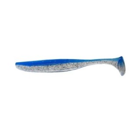 Set di 5 shad Palmer 9 cm 4,2 g modello 8 multicolor blu e glitter trasparente per la pesca in acqua salata, avat, luccio, persico, pulito