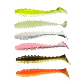 Set di 60 shad 6 cm 1,4 g 6 colori diversi per la pesca al luccio, avat, luccio, persico, pulito