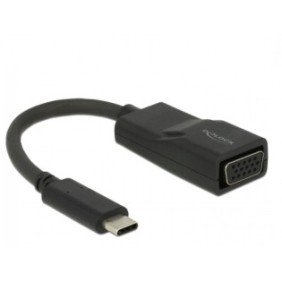 Adattatore USB tipo C a VGA (modalità DP Alt) TM Nero, Delock 62796