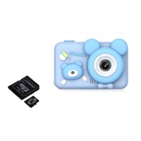 Fotocamera digitale per bambini, THD D32, risoluzione foto 8 megapixel, scheda microSD 32GB, video 720p, blu