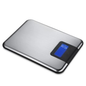 Bilancia da cucina digitale, Acciaio inox, 15 kg, display LCD, 5 unità di misura