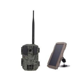 Telecamera da caccia professionale 4G Livestream E20G con pannello solare da 3 W, 14 MP, video 2,7 K, IR20 m