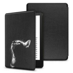 Cover per Kindle Paperwhite 2021,2023 6,8 pollici slim ultraleggera Aiyando, gatto nero