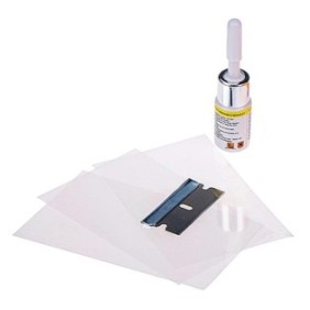 SIKS Kit di soluzioni per la riparazione delle crepe del parabrezza con adesivo liquido per crepe o scheggiature, asciugatura rapida, 5 fogli inclusi