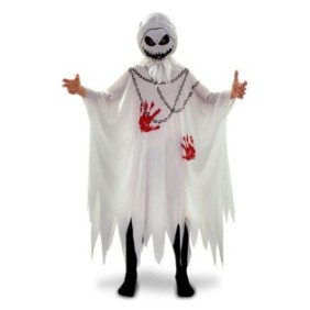 VENITIVO® Costume Halloween per Bambini, modello fantasma, contiene costume e maschera, età 6 anni