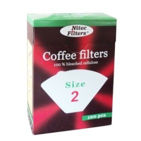 Filtri in carta per caffettiera Nitec K02,2 x 100 pz