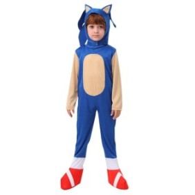 Costume di carnevale per bambini Sonic the Hedgehog, blu, 7-8 anni