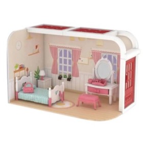 Casa pieghevole per bambole, personaggi. Mobili, accessori - Camera da letto