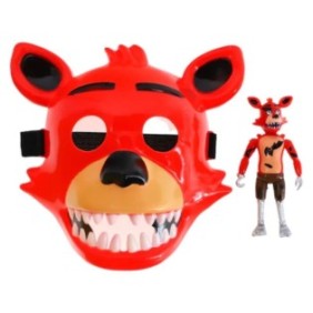 Set maschera e personaggio Freddy, 25 cm, rosso, 3 anni