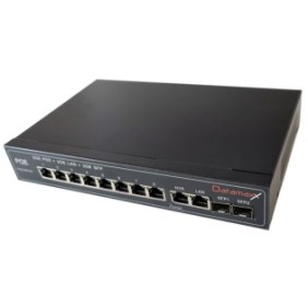 Switch Datamaxx 8 porte 10/100/1000 PoE+ 2 porte 10/100/1000 e 2 porte SFP gigabit 120 W RX-1008k-2L-2S