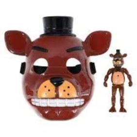 Set maschera e personaggio Freddy, 25 cm, marrone, 3 anni