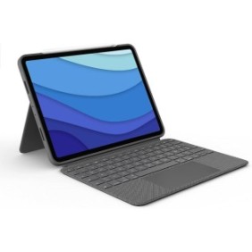 Custodia Logitech Combo Touch con tastiera rimovibile e trackpad per iPad Pro 11 (1°, 2°, 3°, 4°), Layout DE, Grafite