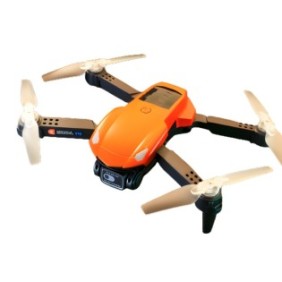 Zadapso® Drone, doppia fotocamera HD 4K, video FPV WiFi in tempo reale, volo ad alta quota, evitamento degli ostacoli, altezza del flusso ottico fissa, 2 batterie, arancione