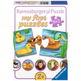 Puzzle Ravensburger Il mio primo puzzle - Adorabili animali, 9 in 1, 9x2 pezzi