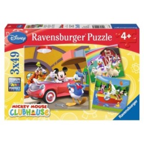 Puzzle Ravensburger Disney - Il Topolino Club, 3x49 pezzi